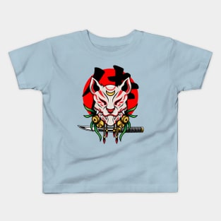 Kitsune Mask 4 Kids T-Shirt